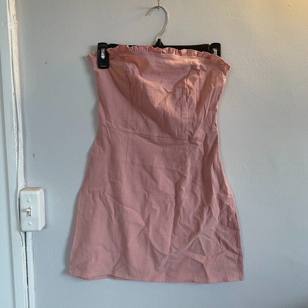 Strapless Pink Mini Dress